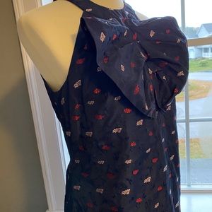 STUNNING Banana Republic taffeta appliqué dress